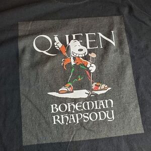 Snoopy As Freddy Mercury Singing Bohemian Rhapsody Tee Size XL Peanuts